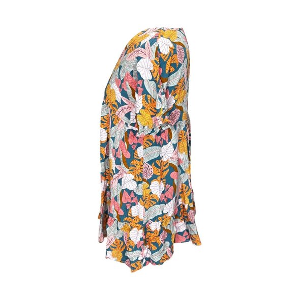 Vibrant Floral Print V-Neck Dress By Cupshe Size M - Picture 2 of 11